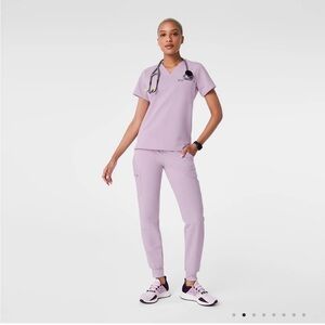 Figs Zamora Jogger Scrub Pants lavender haze